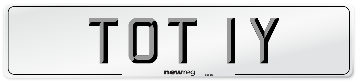 TOT 1Y Number Plate from New Reg